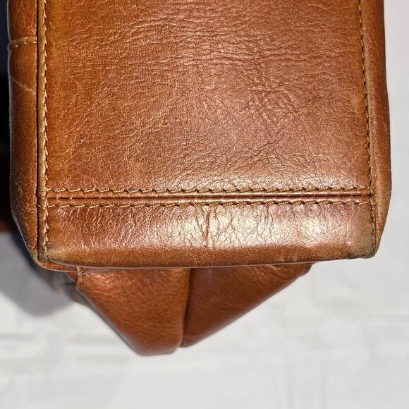 Derek Alexander designer shoulder leather purse W x H x D = 14" x 10" x 3.5" - Picture 13 of 14